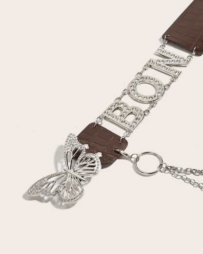GyaruLab Agejo Rokku Butterfly Logo Chain Belt