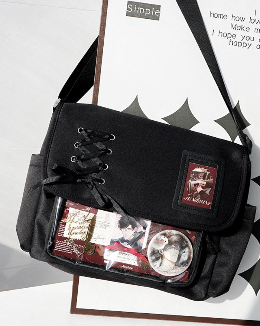 GyaruLab Lace-Up Clear Window Ita Kawaii Bag