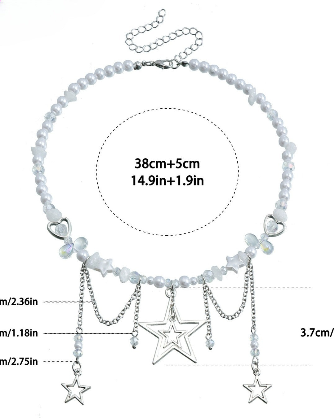 GyaruLab Star Pearl Y2K Fairy Waist Jewelry Neck