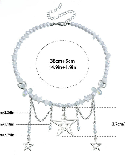 GyaruLab Star Pearl Y2K Fairy Waist Jewelry Neck