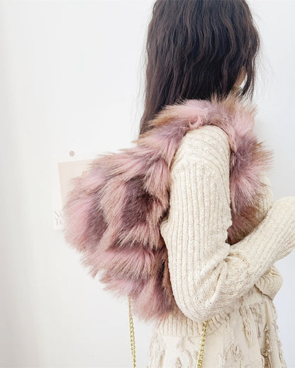 GyaruLab Faux Fur Fluffy Shoulder Bag