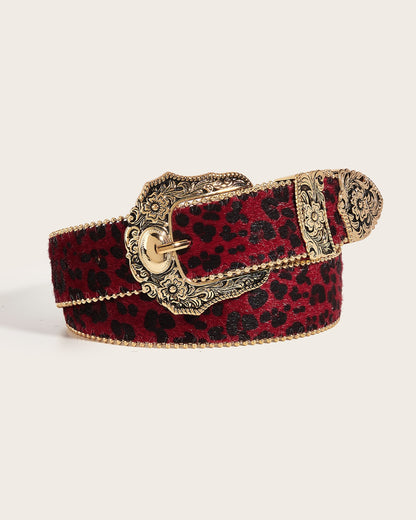 GyaruLab Leopard Western Statement Belt