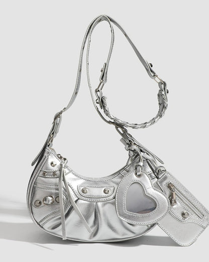 GyaruLab Heart Charm Shoulder Bag