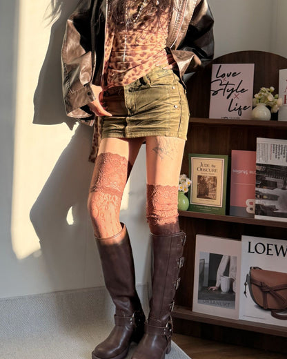 GyaruLab Lace Thigh High Stockings