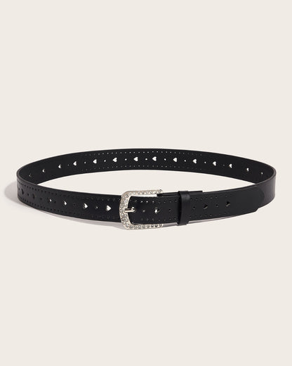 GyaruLab Rhinestone Heart Cutout Pastel Belt
