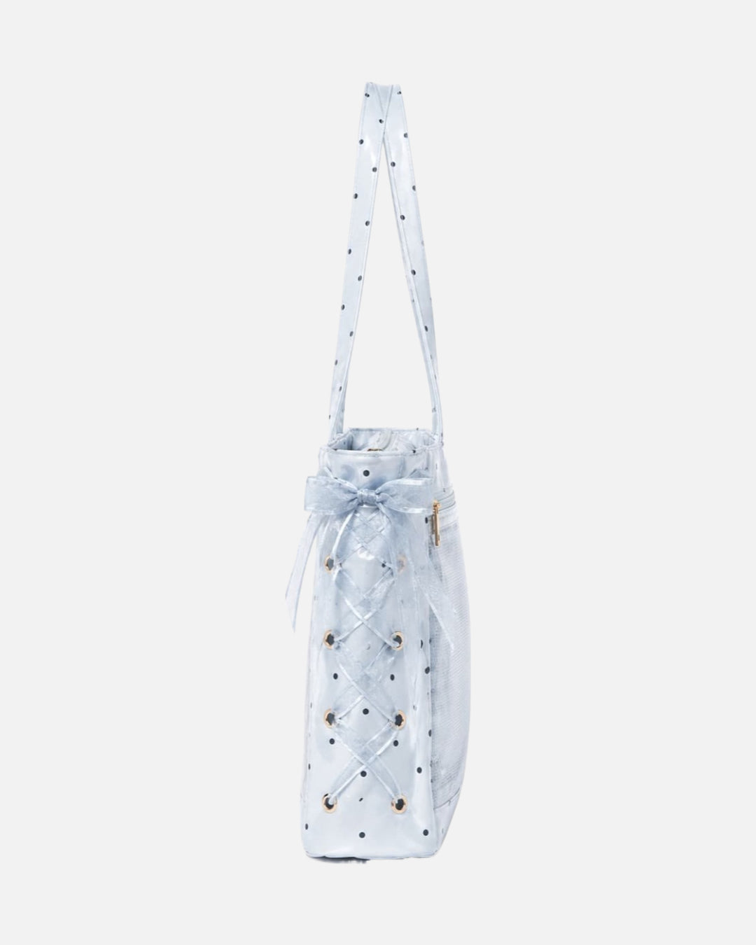 GyaruLab Polka Dot Lace-Up Tote Bag