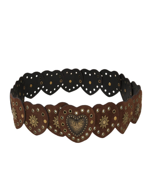 GyaruLab Onee Agejo Vintage Heart Wide Waist Belt