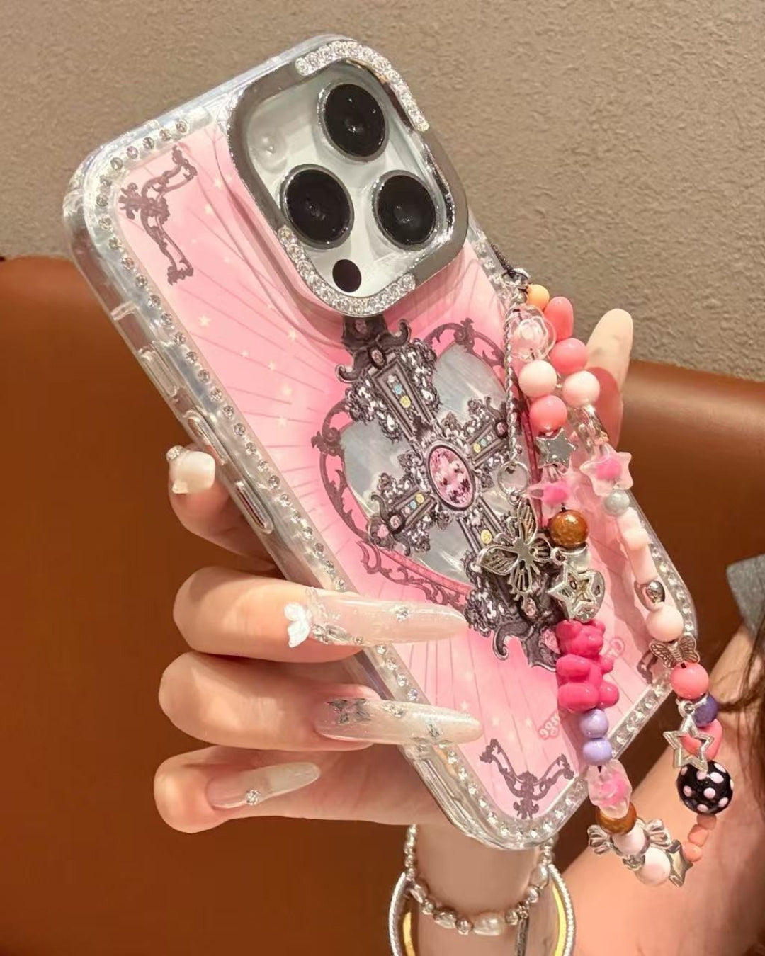 GyaruLab Gothic Cross Rhinestone iPhone Case