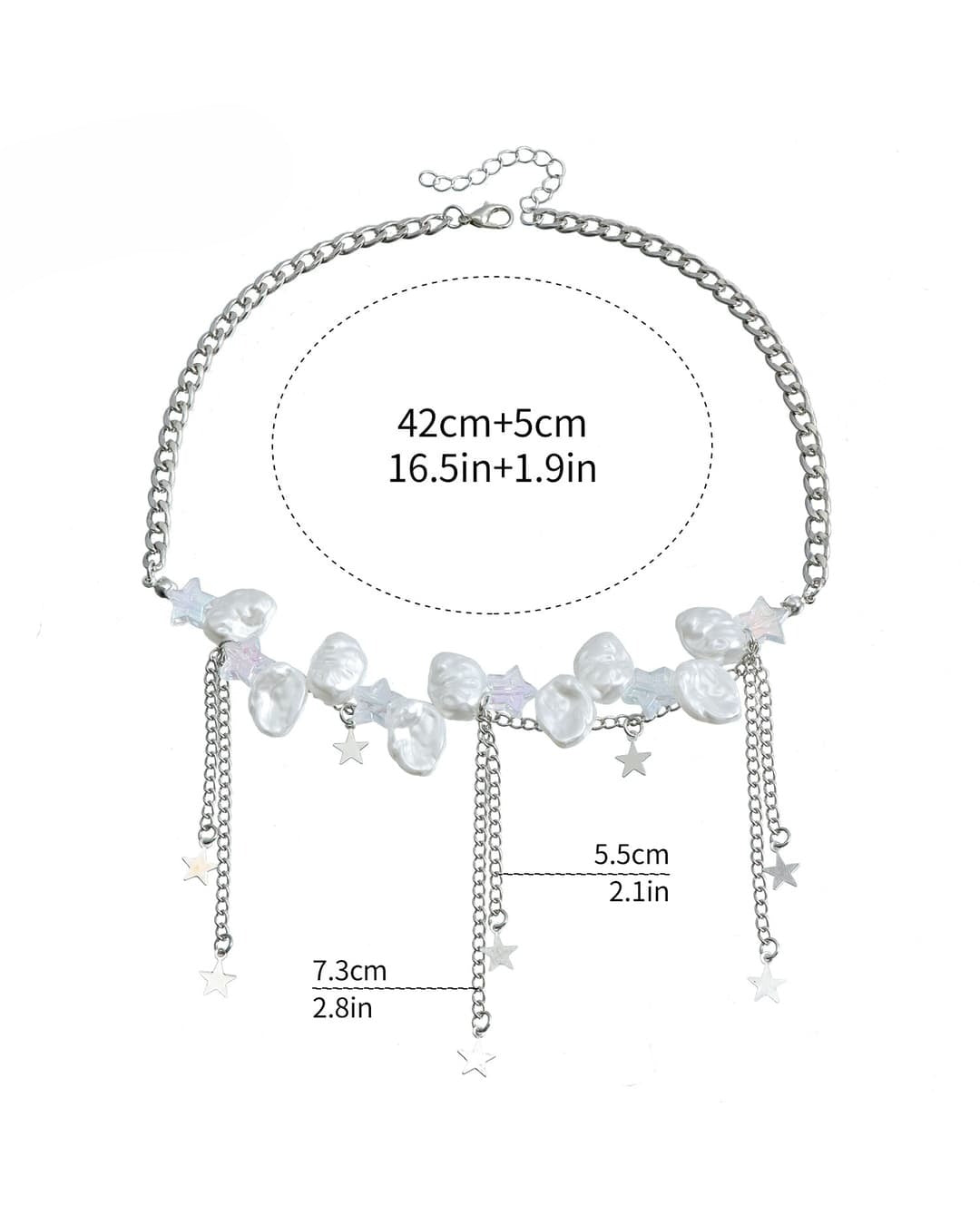 GyaruLab Star Pearl Y2K Fairy Waist Jewelry Neck