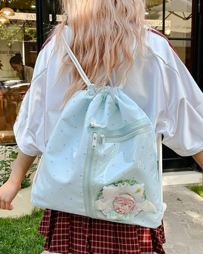 GyaruLab Star Print Drawstring Ita Bag – Y2K Kawaii Bag