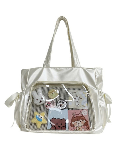 GyaruLab Satin Bow Clear Window Ita Tote Bag