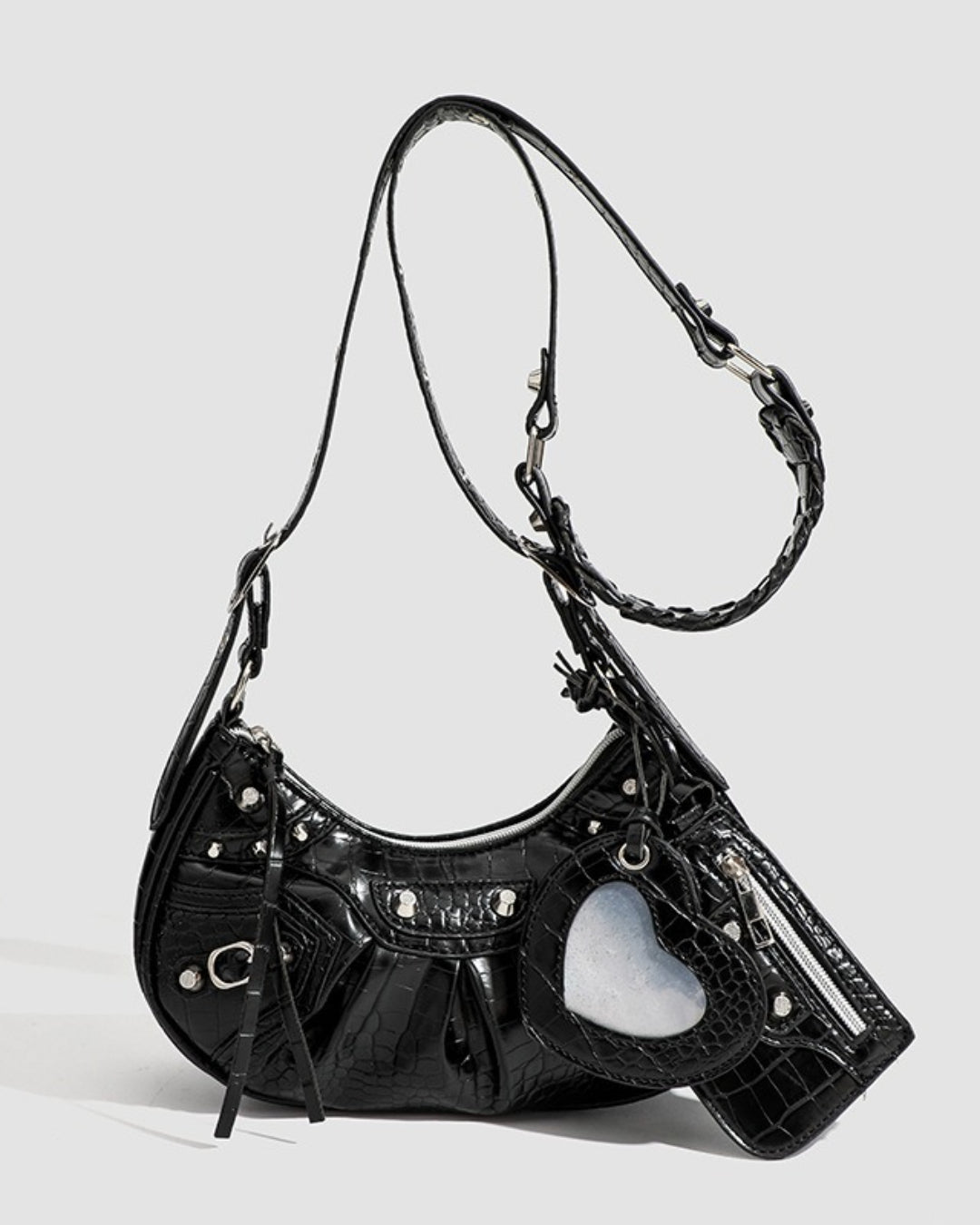 GyaruLab Heart Charm Shoulder Bag
