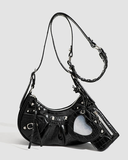 GyaruLab Heart Charm Shoulder Bag