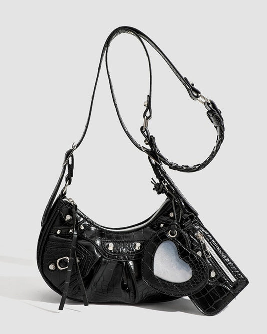 GyaruLab Heart Charm Shoulder Bag