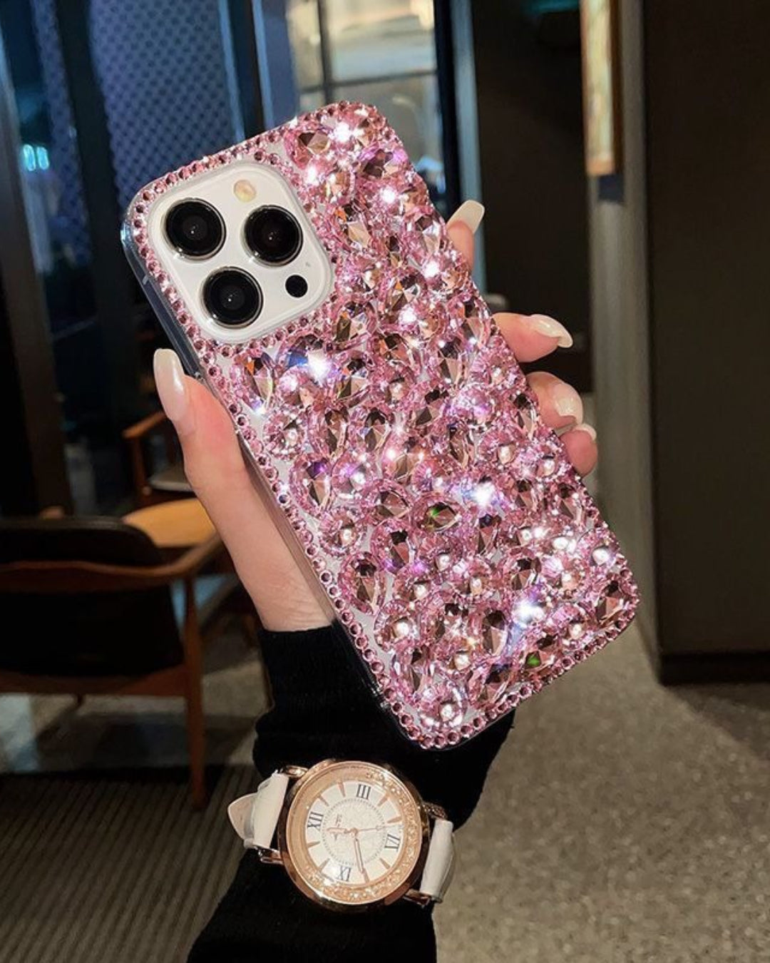 GyaruLab Y2K Rhinestone Bow Phone Case