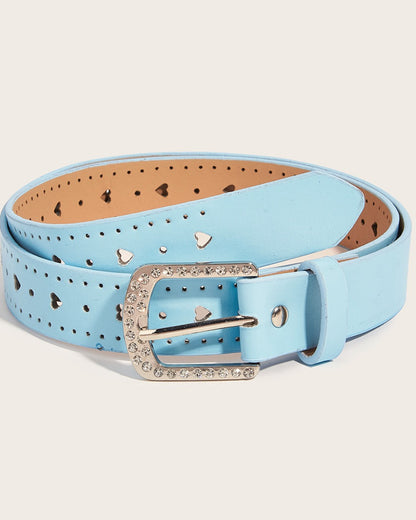 GyaruLab Rhinestone Heart Cutout Pastel Belt