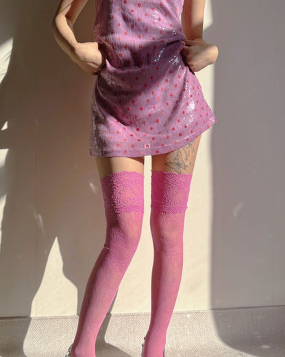 GyaruLab Lace Thigh High Stockings