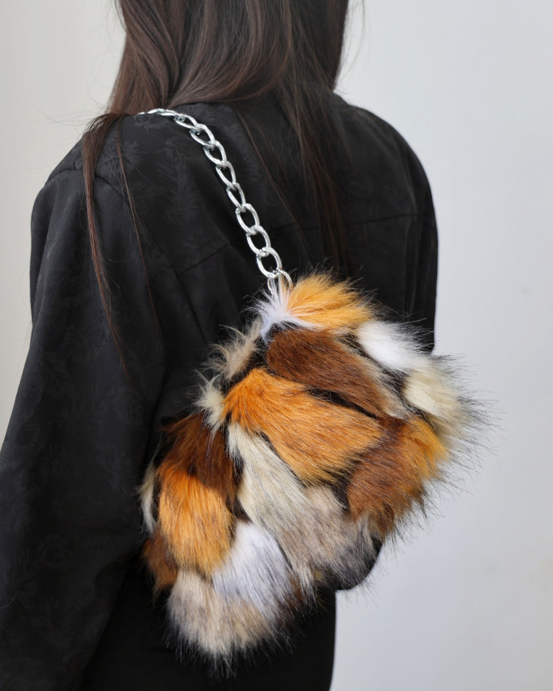 GyaruLab Faux Fur Leopard Shoulder Bag