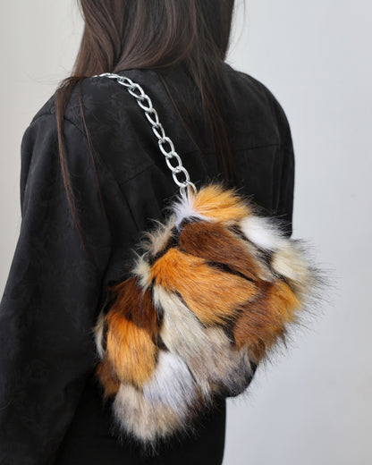 GyaruLab Faux Fur Leopard Shoulder Bag