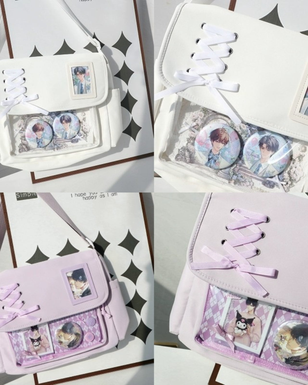 GyaruLab Lace-Up Clear Window Ita Kawaii Bag