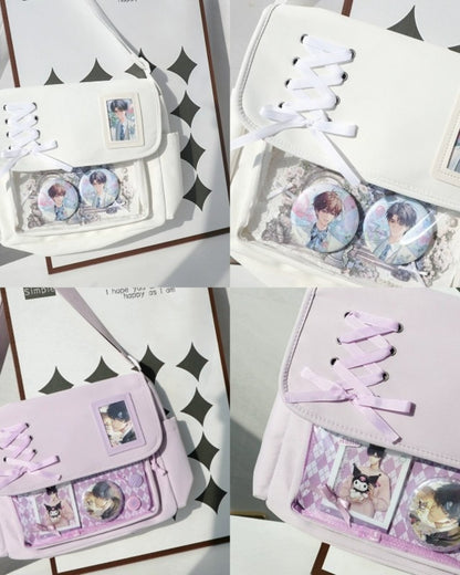 GyaruLab Lace-Up Clear Window Ita Kawaii Bag