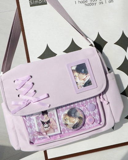 GyaruLab Lace-Up Clear Window Ita Kawaii Bag