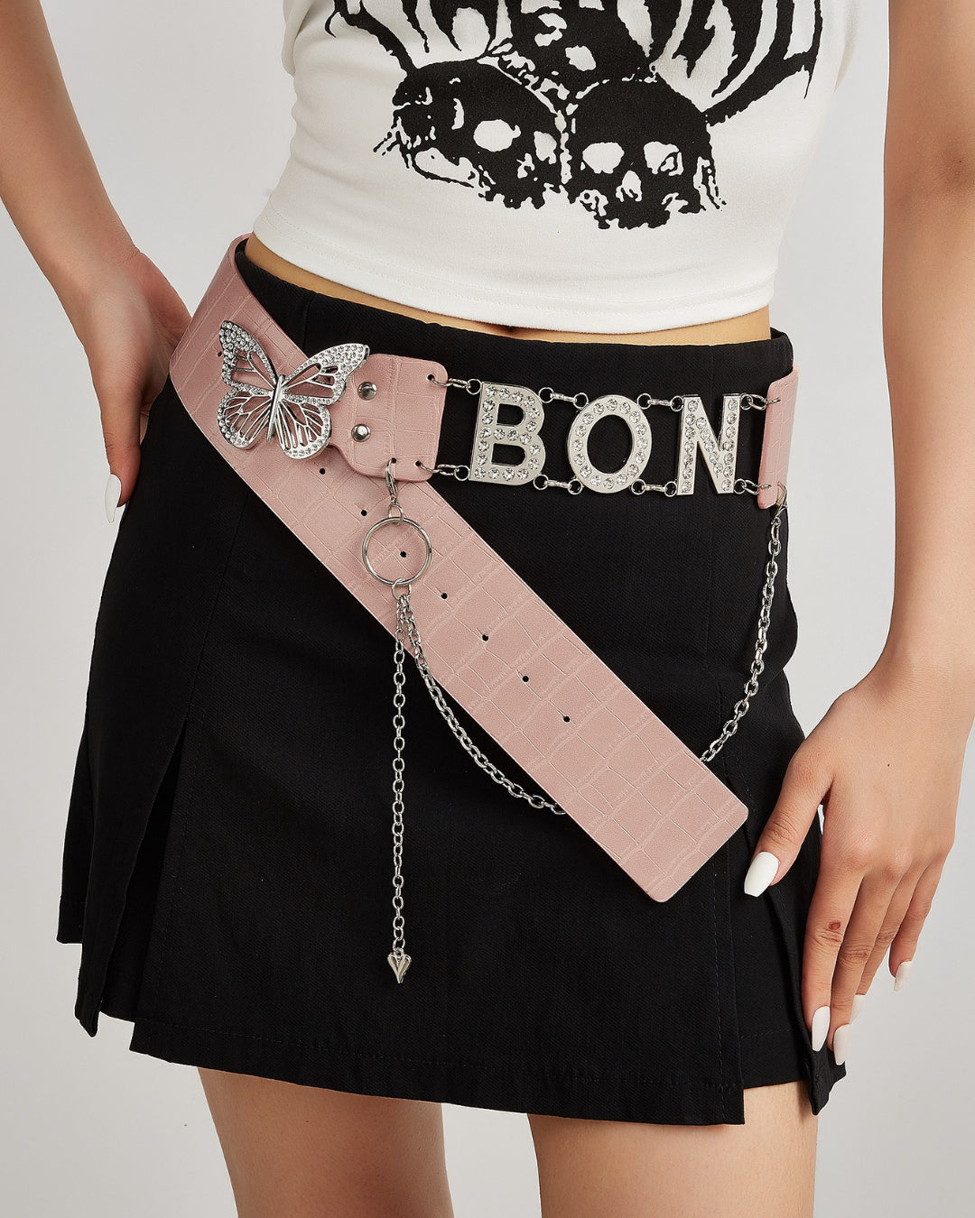 GyaruLab Agejo Rokku Butterfly Logo Chain Belt