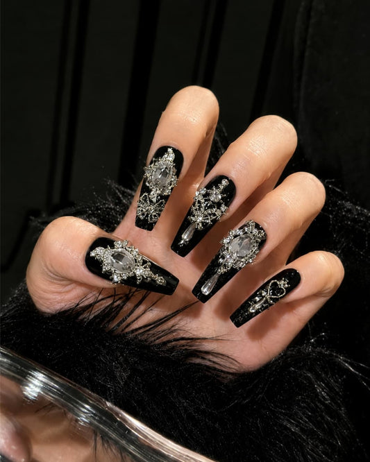 GyaruLab Gothic Jewel Press-On Nail Set