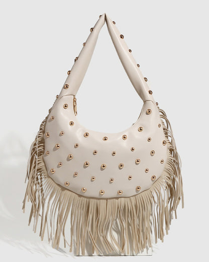 GyaruLab Studded Fringe Shoulder Bag