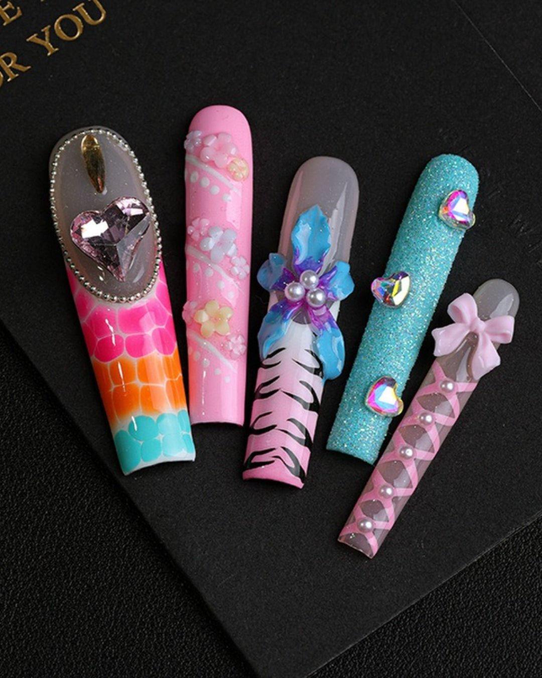GyaruLab "Acid Candy" Decora Mashup Nails - GyaruLab