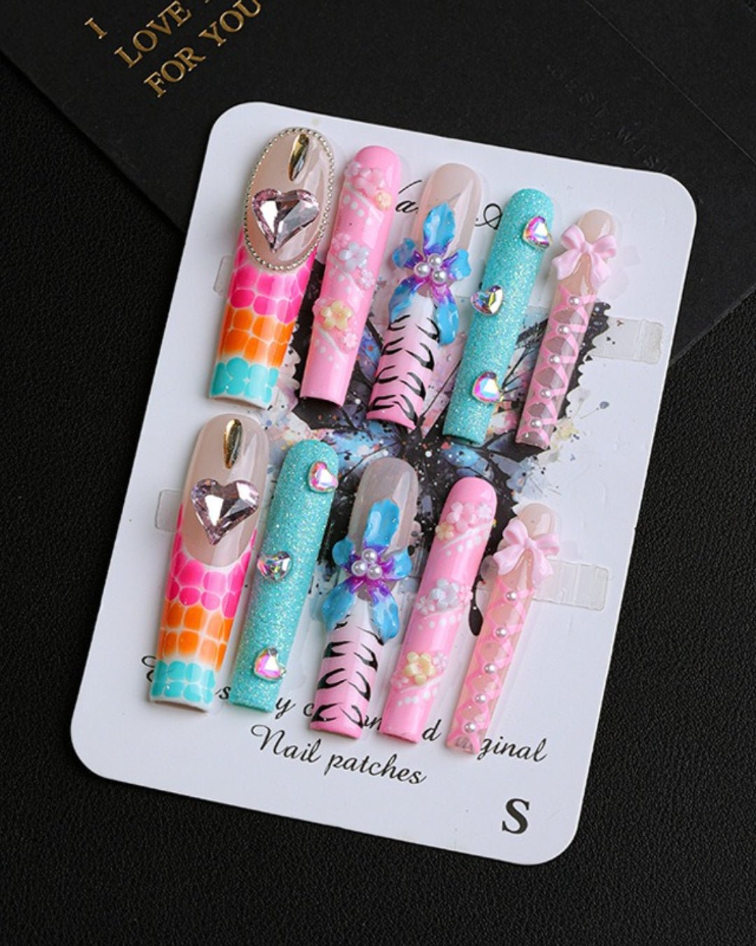 GyaruLab "Acid Candy" Decora Mashup Nails - GyaruLab