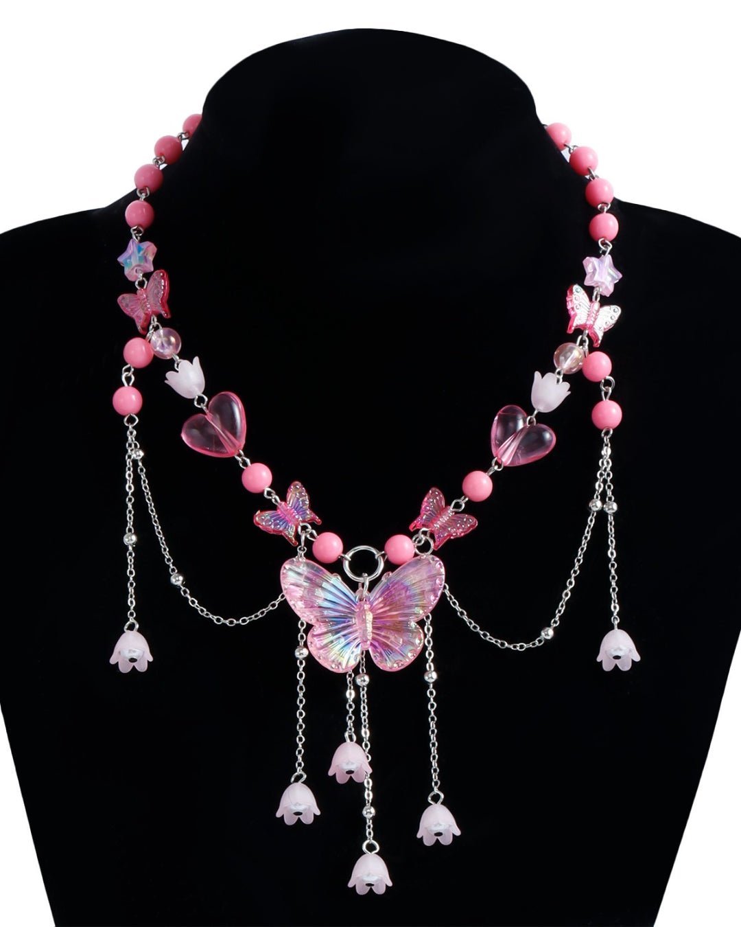 GyaruLab Butterfly Y2K Chain Choker Necklace - GyaruLab