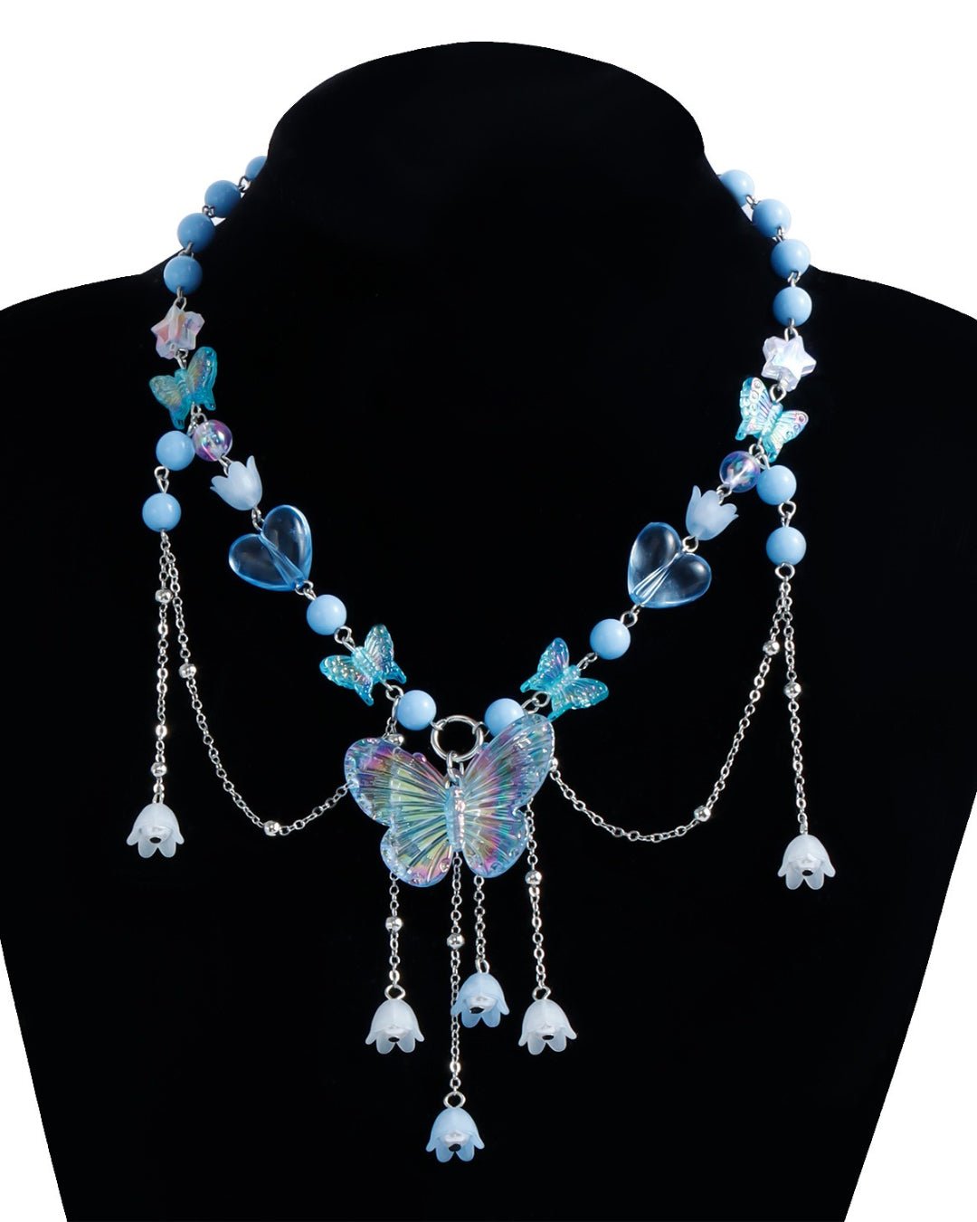 GyaruLab Butterfly Y2K Chain Choker Necklace - GyaruLab