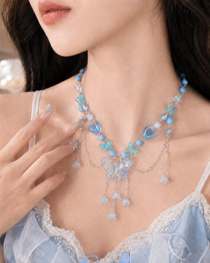 GyaruLab Butterfly Y2K Chain Choker Necklace - GyaruLab