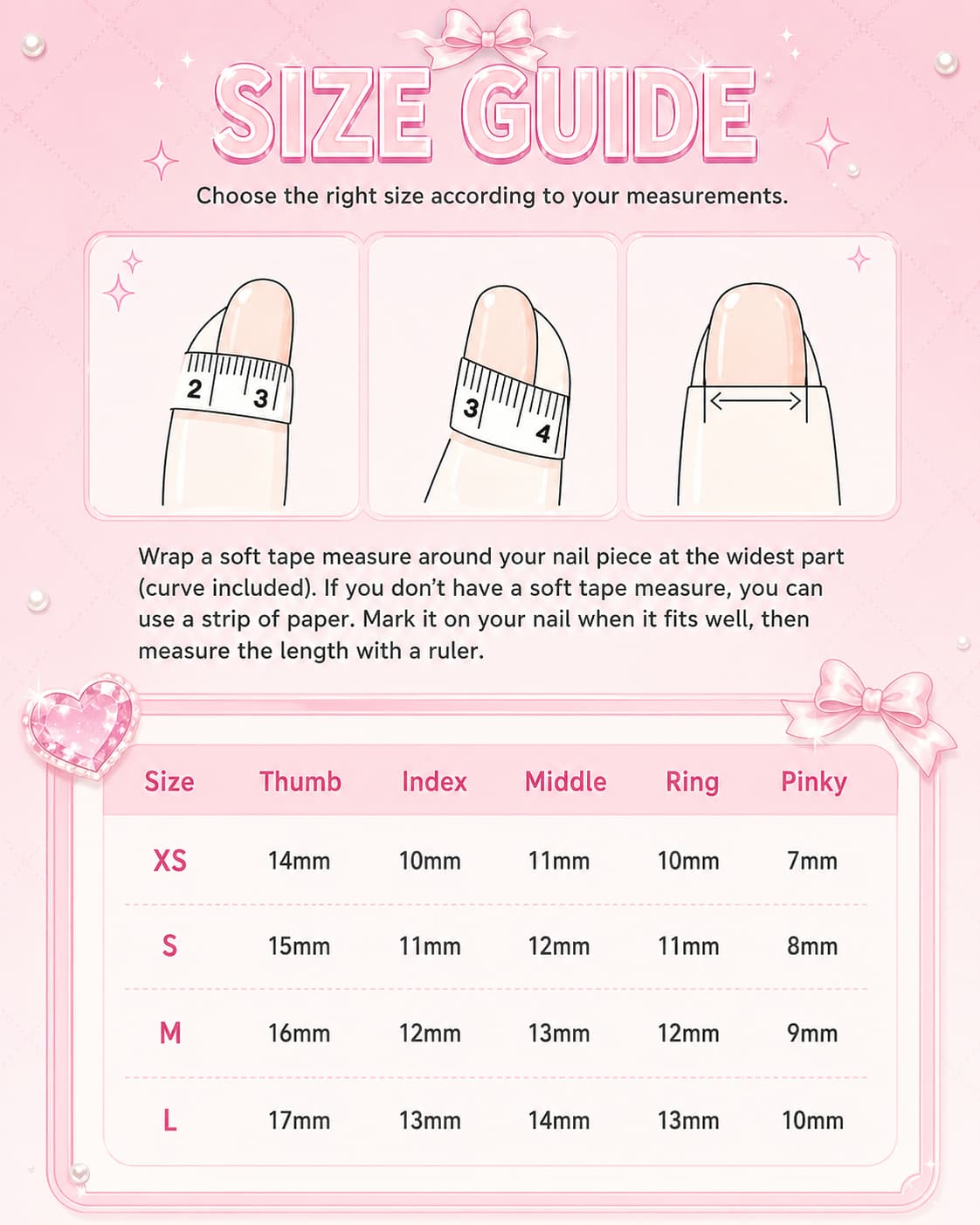GyaruLab Cherry Pearl Shell Press-On Nails - GyaruLab