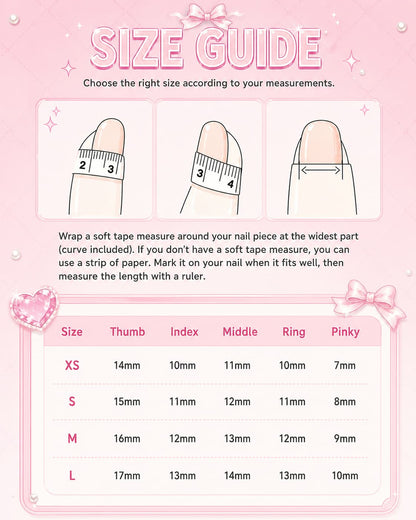 GyaruLab Cherry Pearl Shell Press-On Nails - GyaruLab