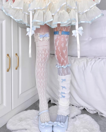 GyaruLab Coquette Layered Starter Set Tights & Leg Warmers (5PCS) – Hime & Kogyaru - GyaruLab