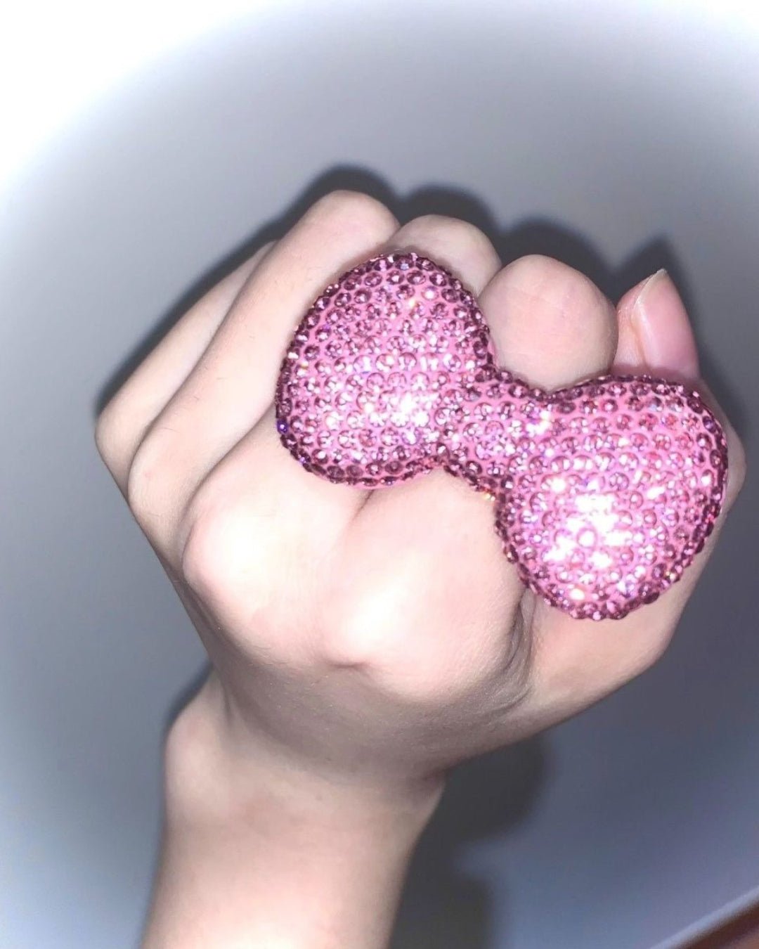 GyaruLab Crystal Bow Statement Ring - GyaruLab