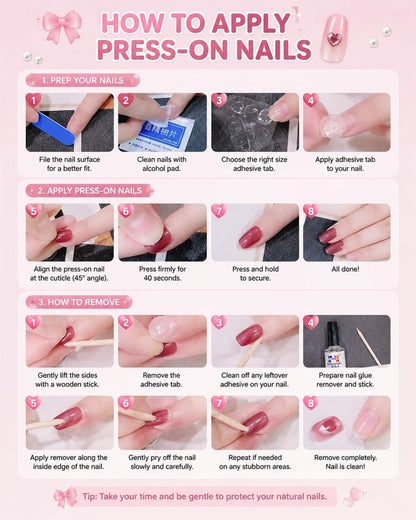 GyaruLab Dark Chrome Lock Press On Nails - GyaruLab