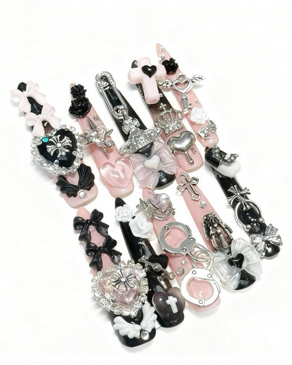 GyaruLab "Eternal Hime" 3D Lace Majesty Nails - GyaruLab