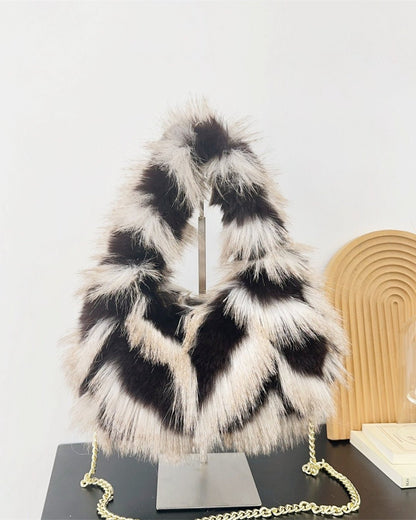 GyaruLab Faux Fur Fluffy Shoulder Bag - GyaruLab