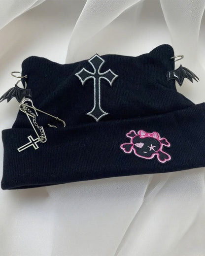 GyaruLab Gothic Y2K Beanie Hat - GyaruLab