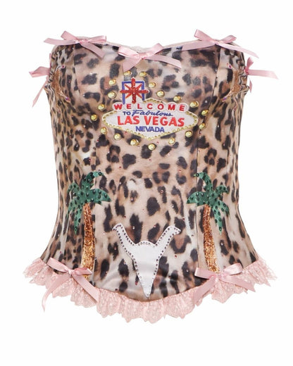 GyaruLab Hot Street Leopard Bow Tube Top - GyaruLab