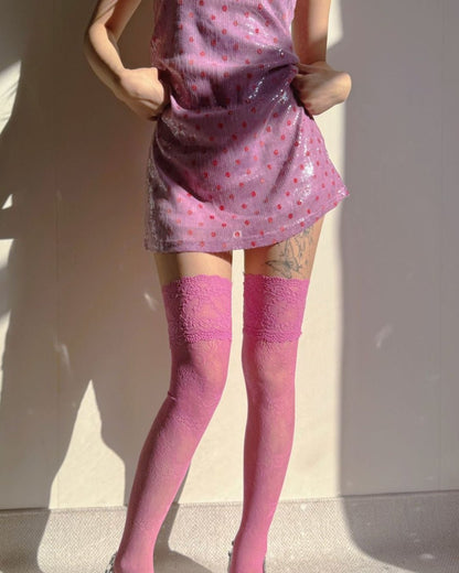 GyaruLab Lace Thigh High Stockings - GyaruLab