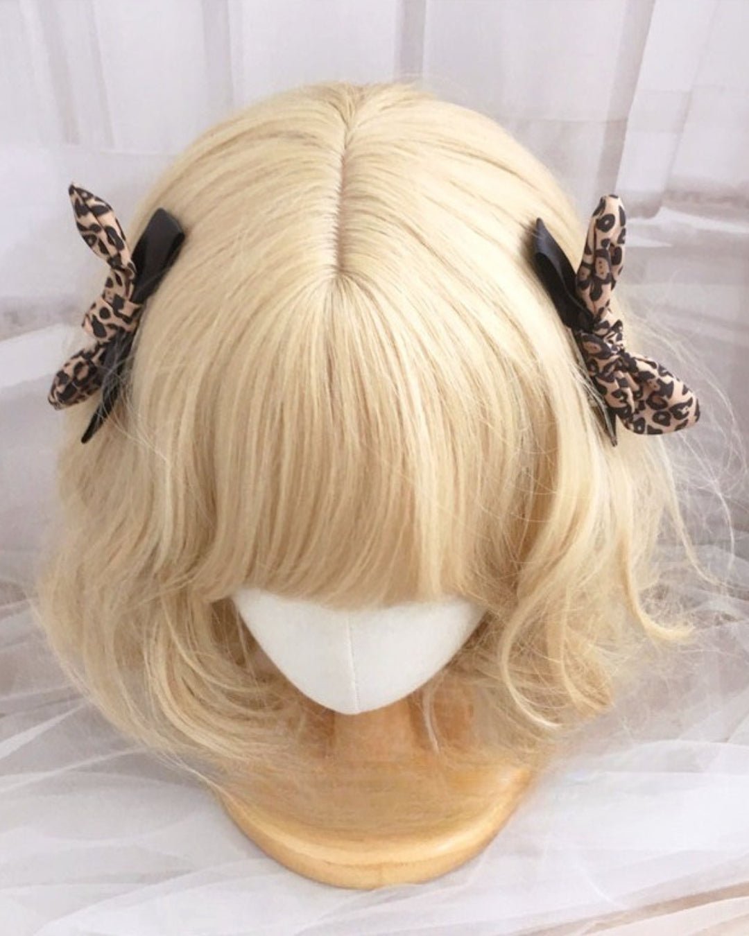 GyaruLab Leopard Bow Headband Hair Tie Set - GyaruLab