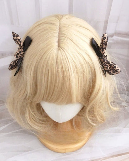 GyaruLab Leopard Bow Headband Hair Tie Set - GyaruLab