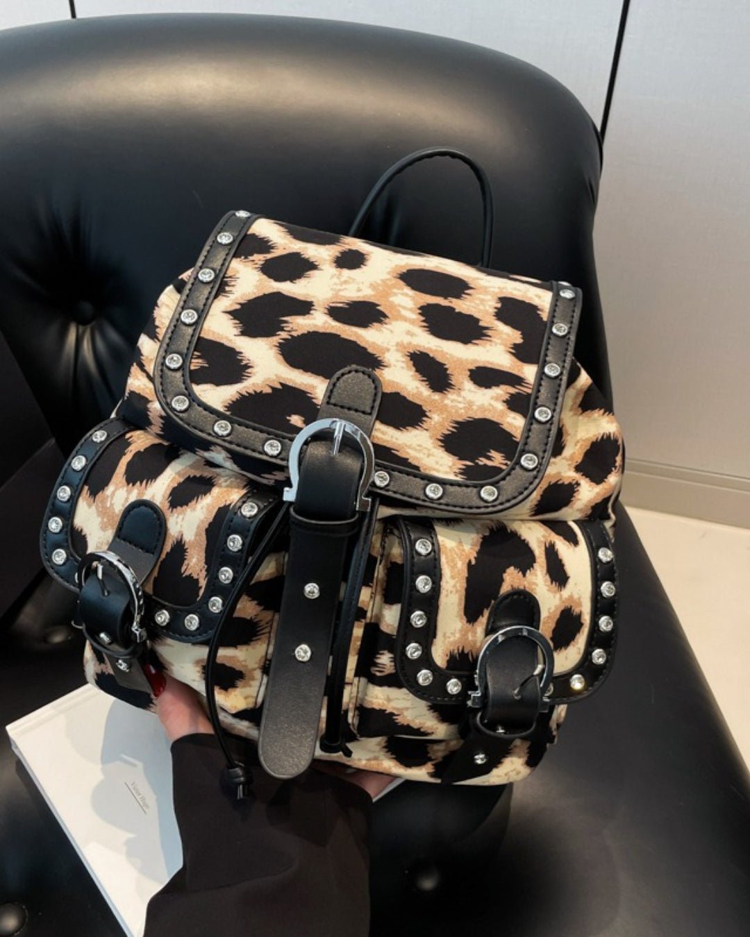 GyaruLab Leopard Large Backpack Rokku Bag - GyaruLab