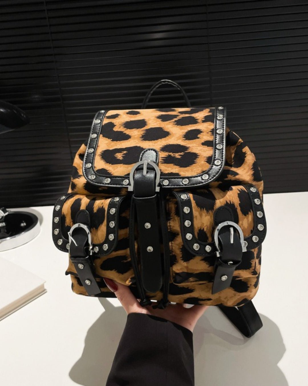 GyaruLab Leopard Large Backpack Rokku Bag - GyaruLab