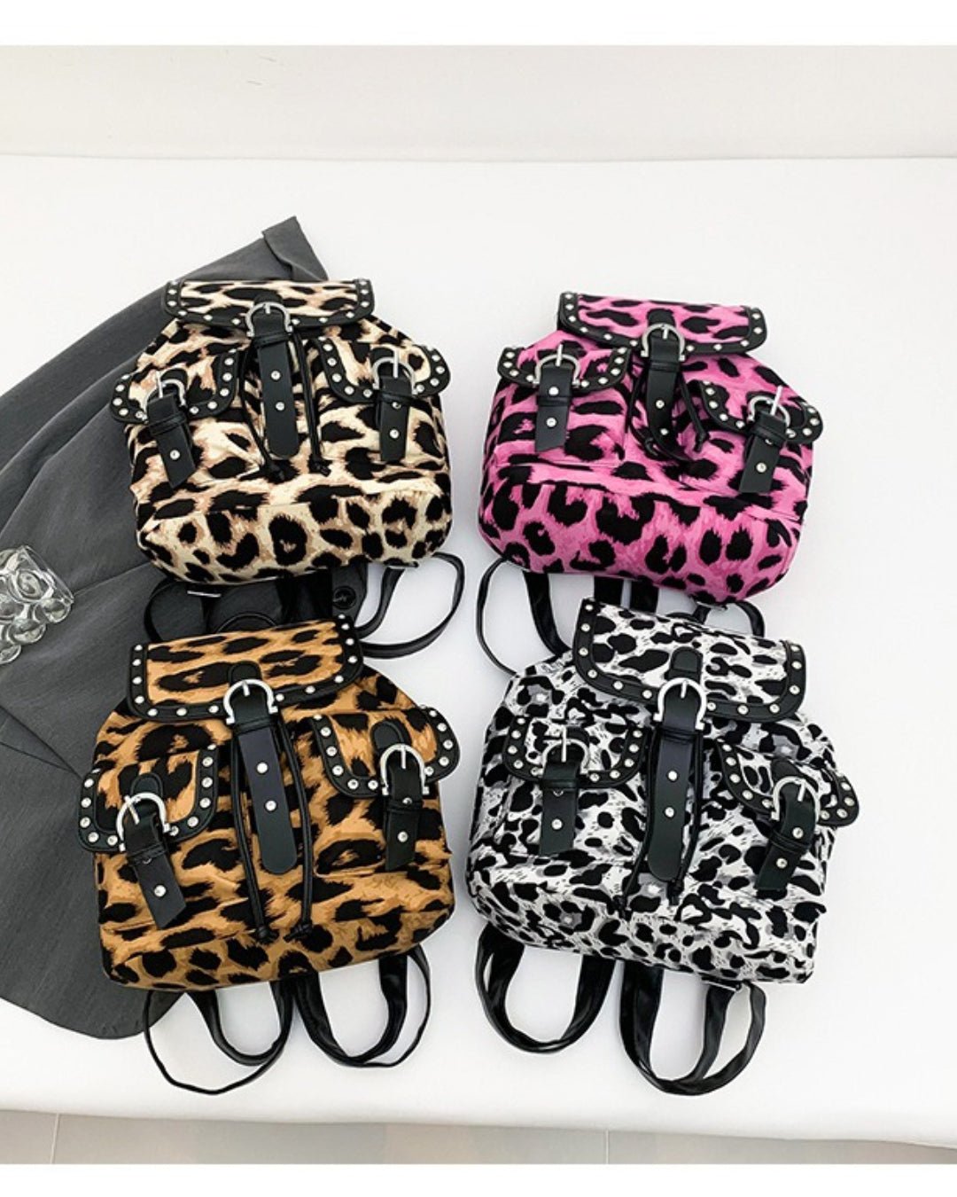 GyaruLab Leopard Large Backpack Rokku Bag - GyaruLab