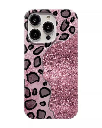 GyaruLab Leopard Pink Glitter Phone Case - GyaruLab